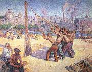 Luce, Maximilien The Pile Drivers USA oil painting artist